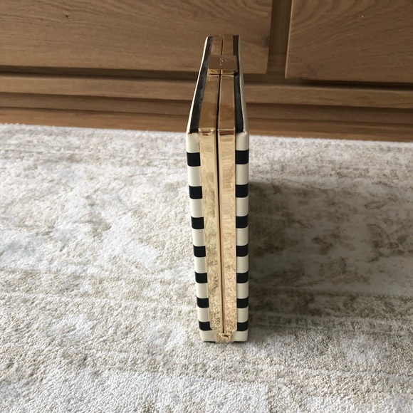 Kate Spade Toucan Parrot Striped Clutch Bag - Picture 2 of 6